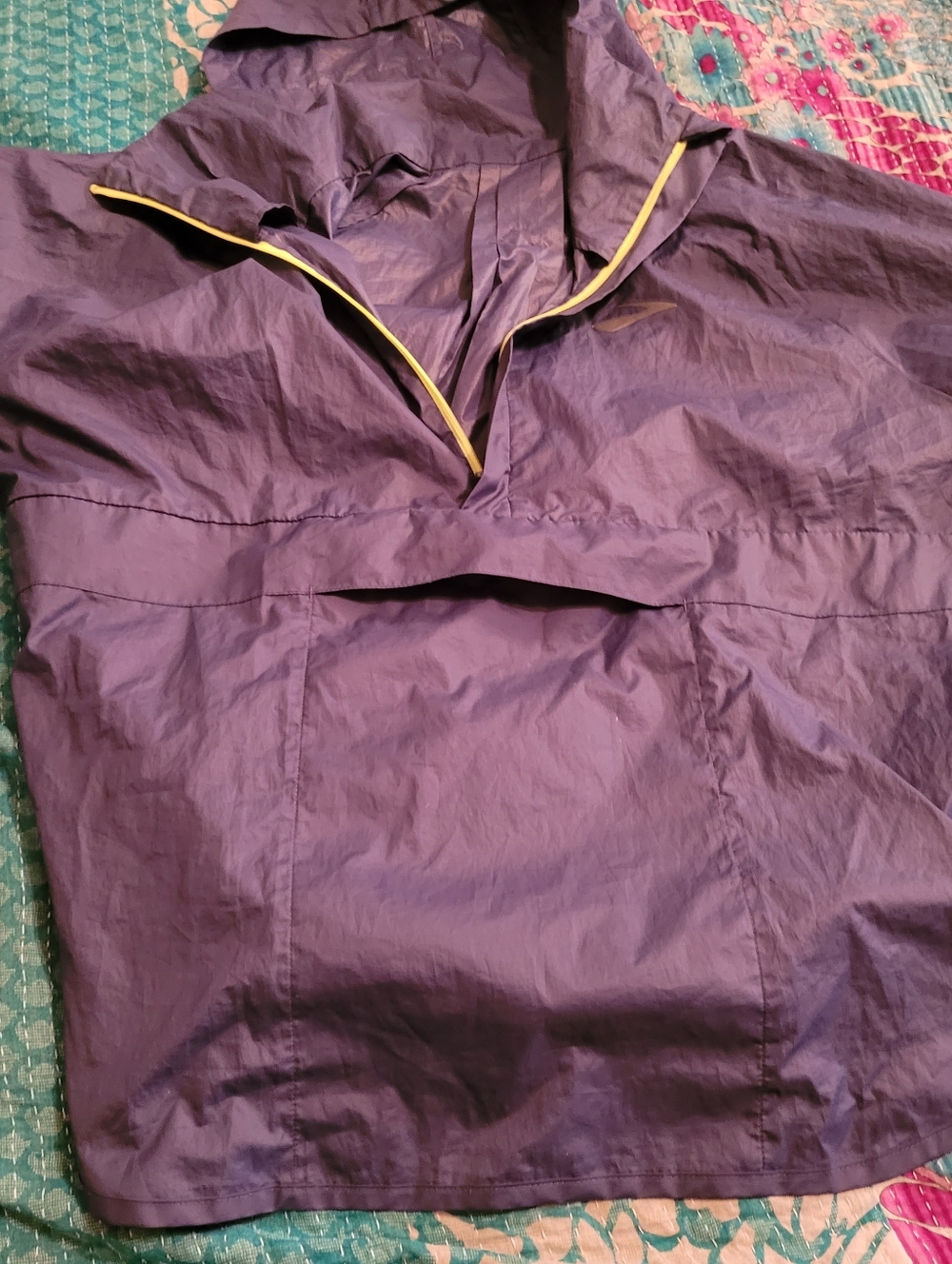 Brooks Navy Blue Jacket with Light Yellow Accents